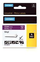 DYMO Rhino Adhesive Vinyl Label Tape, 1/2-inch, 18-foot Cassette, Purple (1805415)