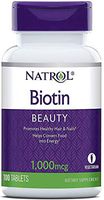 Natrol Biotin Tablets, 1,000mcg, 100 Count (Pack of 2)