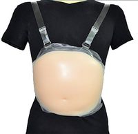 HIJS 100% Real Feel Soft Silicone Fake Belly Great Series Props Spoof Costume Cosplay 1850g 4-6month