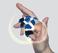 Powersplint Impact-Resistant Sports Finger Splint Guard Protector Brace (2-Pack + Sports Tape) (Medium, Black)