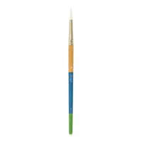 Darice Round Paintbrush - White Synthetic - Multicolored - Size 6
