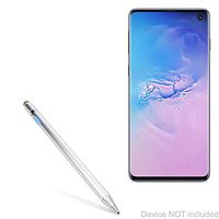 Samsung Galaxy S10 Stylus Pen, BoxWave [AccuPoint Active Stylus] Electronic Stylus with Ultra Fine Tip for Samsung Galaxy S10 - Metallic Silver