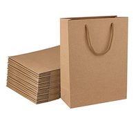 Sdootjewelry Kraft Paper Gift Bags with Handles, 36 Pack Heavy Duty Brown Matte Tote Paper Bags, 9.8 x 4.3 x 13" Shopping Bags, Kraft Bags, Retail Bags, Party Bags
