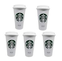 Starbucks Reusable Travel Cup to Go Coffee Cup (Grande 16 Oz) 5 Pack