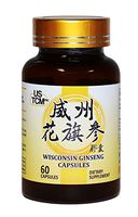 Wisconsin American Ginseng Capsules Vegetable Capsules 500mg 60 Capsules 100% Pure Wisconsin Ginseng No Preservatives for Energy Support, Healthy Immune System Made in USA