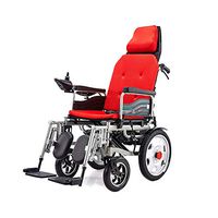 Jia Jia Wheelchair Wheelchair, Folding Smart Disabled Elderly Four-Wheel Care Wheelchair, Can Lie Flat, EPBS Brake System Size: 122 * 64 * 128cm !!! (Color : B)
