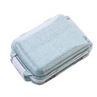 Academyus Travel Storage Bag Gift 3/6 Slots Moisture-Proof Pill Box Medicine Storage Case Travel Drug Organizer Blue