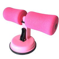 iMakcc Adjustable Height Sit-ups Home Exercise Bar Family Fitness Equipment with Sucker (Pink)
