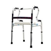 Hmwxbs Lightweight Foldable Rollator Walker Fram Aid Four Legs Walking Stick Standing Toilet Frame Seniors Disabled with Bathroom Shower Seat Aluminum Alloy