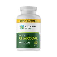 Charcoal House Activated Charcoal Tablets - 365 USP Certified Tabs