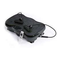 HSLIUYI Vibrating Plate, Weight Loss Relaxing Belly 200W Mute 53CM Huge Standing Area Normal Diet 10 Kinds of Sports Fast Fat Loss Carrying Weight 150KG Black