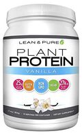 Lean & Pure Plant Vegan Protein Powder, 25g of Protein, Non GMO, Gluten Free, Vanilla Flavor, 534g