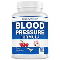Longevity Blood Pressure Formula [100 Capsules] - with 12+ Natural Herbs. Best Blood Pressure Supplement