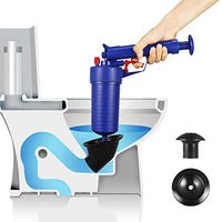 ZkinC Toilet Pneumatic Dredge Air Pressure Blockage Remover Sewer Sinks Drain Cleaner Home Tool Blue