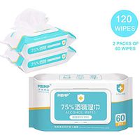 CXLE Alcohol Detergent Wipes 2 Packs 120 Wipes Large Wet Wipes 75% Soft Alcohol Wipes Portable Wipes for All-Purpose Cleaning