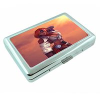 Sexy Pirate Pin Up Girl Silver Cigarette Case S21 Smoking Metal Wallet Id Holder 4" X 2.75"