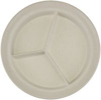 Sammons Preston Compartment Dishes, Break-Resistant Polyester Plastic with Non-Skid Bottom, 8.75" Diameter, .75" High Sides & .75" Rim for Easy Scooping, Adaptive Eating Tool & Food Organizer