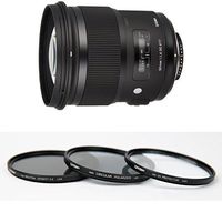 Sigma 50mm F1.4 DG HSM Art Lens + Tiffen Digital Essentials 77DIGEK3 Filter Kit