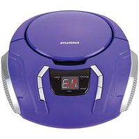 Sylvania Portable CD Boombox with AM/FM Radio (Purple)