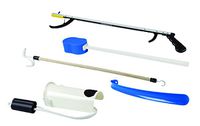 FabLife Multiple Tool Hip Kit Daily Living Aid for Hip, Knee, and Back Rehabilitation, Including: 26" Reacher, Contoured Sponge, Formed Sock Aid, 18" Plastic Shoehorn and 24" Dressing Stick