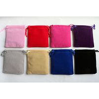 VORCOOL Mini Velvet Drawstring Jewelry Wedding Gift Bags Pouch Purse Folding Coin Case MP3 MP4 Pouch (Random Color)