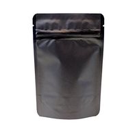 AwePackage 2 oz Stand up Zipper Pouch Bag - FDA and USDA Compliant Heavy Barrier 4X6X2 Inch (50, Matte Black)