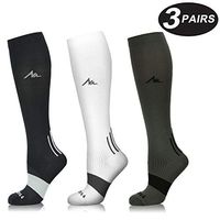 NEWZILL Compression Socks (20-30mmHg) for Men & Women (3-Pair Assort 03, Medium)