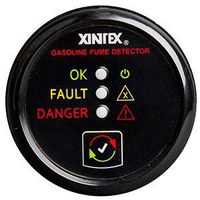 Xintex Gasoline Fume Detector & Alarm w/Plastic Sensor - Black Bezel Display