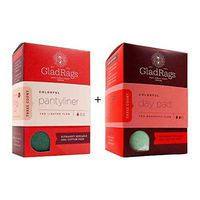 Gladrags Bundle: Color Day Pad 3pack & Color Pantyliner 3pack, Colors Vary