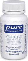 Pure Encapsulations - Vitamin D3 25 mcg (1,000 IU) - Hypoallergenic Support for Bone, Breast, Prostate, Cardiovascular, Colon and Immune Health - 60 Capsules