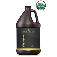 Plant Therapy Organic Sunflower Carrier Oil. A Base Oil for Aromatherapy, Essential Oil or Massage Use. 1 gal.