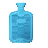 HomeTop Premium Classic Rubber Hot Water Bottle, Great for Pain Relief, Hot and Cold Therapy (2 Liters, Blue)