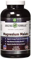Amazing Nutrition Magnesium Malate - 1250 mg per Serving, 360 Tablets (Non-GMO,Gluten Free) - Supports Energy Production, Healthy Metabolism, Muscles Function & Nerve Function*