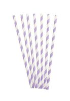 Party Partners Design Retro Paper Straws, Purple, 25 Count