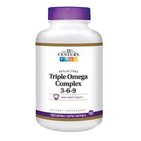 21st Century Triple Omega Complex 3 6 9 Enteric Coated Softgels, 180 Count Bottle