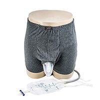 Believe Wearable Urine Bag Incontinence Pants for Men, Portable Wearable Urinal, Wearable Incontinence Pants Reusable with 2 Urine Bag Fit Catheter for Old Men,L