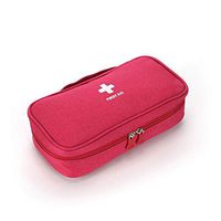 HUATINGRHHO First Aid Kit,Outdoor Storage Bag First aid kit Pill Box Portable Travel Storage Bag Home Emergency Kit Medicine Storage Bag, Red