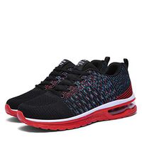 Mosunx Athletic Walking Shoes Men, 【Air Cushion】 Mesh Lightweight Sneakers Black
