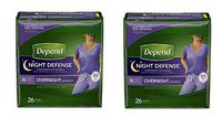Depend Night Defense xabFAY Incontinence Overnight Underwear for Women, X-Large, 26 Count (Pack of 2)