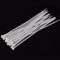 Wideskall 8" inch Cable Zip Tie 50 Lbs White, Pack of 100