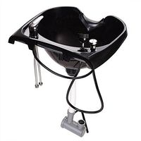 Salon Shampoo Bowl with Waterproof Comfort Gel Neck Rest Vacuum Breaker Wall Mounted T-bar Hair Trap Barber Shop US Delivery