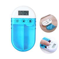 LSSB Pill Box,Electronic Pill Dispenser Organiser Smart Pill Case Reminder with 2 Compartments to Hold Medication for Elderly Patients Disabled