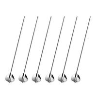 Stainless Steel Cocktail Spoons Set, Metal Drinking Straws with Heart-shaped Spoon Reusable Straws for Tumblers,Water Bottles,Travel Mugs,Cups,Cold Beverage (6pcs)