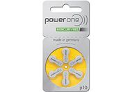30 x Size p10 PowerOne Hearing Aid Batteries