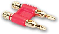 Hosa BNA-260RDBULK Dual Banana Connector - Red