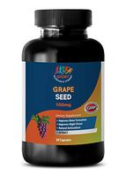 Natural antioxidants - Grape Seed 100 MG - Dietary Supplement - Grape Seed Extract Capsules 100 mg - 1 Bottle 30 Capsules