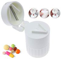 Jahyshow Quality Pill Cutter Powder Crusher Grinder Splitter Medicine Storage Box US Ship