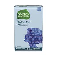 Seventh Generation Maxi Pads, Regular Absorbency, Chlorine Free, 24 count, 12 Pack (Packaging May Vary)
