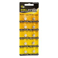 Exell 1.5-Volt Alkaline Coin Cell Battery, EB-L754, 10-Pack Replaces AG5 393 LR48