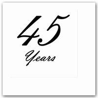 45 Years Classy Black Luncheon Napkin (16 CT) by Partypro